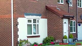 In this reality scene, a British newbie experiences her first oral from a Leeds nerd.