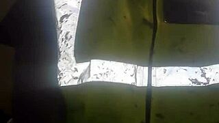 ebony milf bends over for doggy