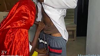 Ebony Petite 18+ Student Seduces Teacher With Intense Moaning Before Christmas Vacation