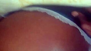 ebony milf bends over for doggy