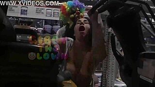 Deep Emotions Surge as Queen Rogue Gets Bent Over by Gibby the Clown Outdoors