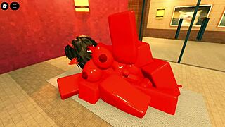 Demon girl seduces with hot oiled body in sauna. Intense sex follows.