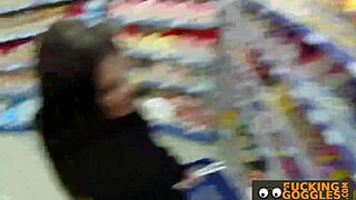 Look at this gorgeous petite russian brunette giving a horny blowjob and taking a cumshot