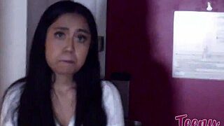 Brogan passionately floods Luna's tight pussy.