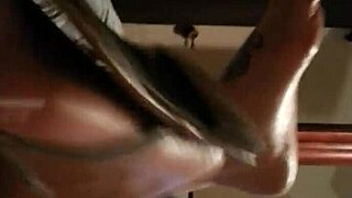 my wife gives bomb footjob in shoes without cumshot