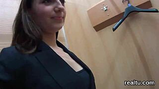 luscious czech chick gets teased in hypermarket and nailed in pov