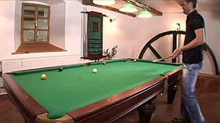 Naughty step mom fucked on pool table!