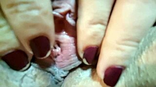 curvy solo pampering saggy tits to orgasm