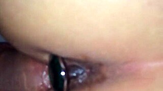 She plugs her ass for intense anal fucking