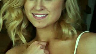 this all natural amateur babe with big tits and hairless pussy starts undressing slowly revealing her tattoo before clothes get ripped off