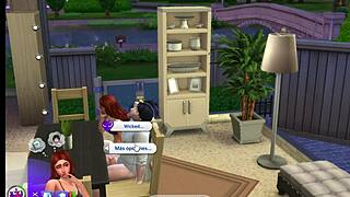 Sexy Redhead and Newly Married Explore Cheating Scenarios in Sims 4 Game