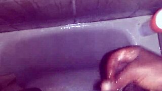 Jerking My Dick In Shower With Cum And Monster Big Black Cock