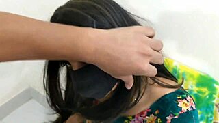 Indian Maid Works for Boss in Household Tasks