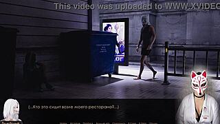 Outdoor hairy secretary in stockings gets rough upskirt game at office