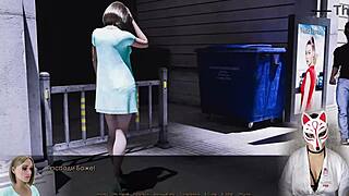 Outdoor hairy secretary in stockings gets rough upskirt game at office