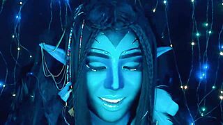 She dances beautifully on webcam for her avatar fans.