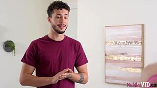 Sweet teen gets forbidden familypies from stepdad, not her real dad