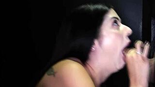 Gloryhole Top Secrets: Anna Takes 10 Cumshots on Face and in Mouth