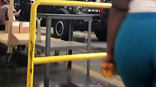 Ebony thick booty walking candid