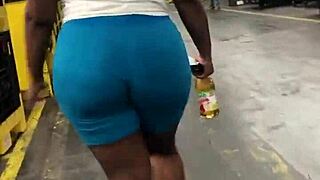 Ebony thick booty walking candid