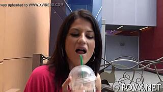 i'm so excited to see beautiful aubrey sky in this rough blowjob contest! her petite tits are amazing.