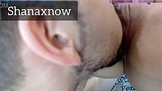 Student in Red Lingerie Masturbates to Orgasm with Long-Haired Latina Ass Licking