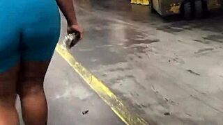 Ebony thick booty walking candid