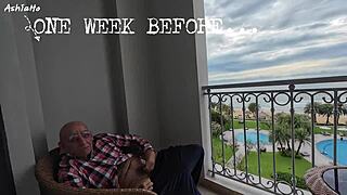 old man's nasty dick ain't gold, pushing his stinky ass on her face