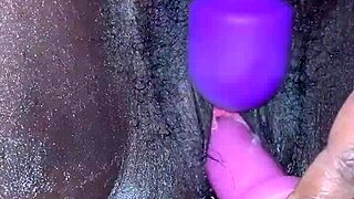 Creamy Ebony Toys Orgasm