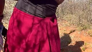 Want to see this ebony babe bent over for a quick doggystyle creampie outdoors?