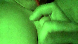 sucking a l and playing with my tits while moaning