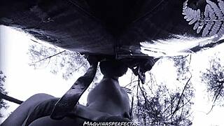 Outdoor Blowjob Bluee Deep Throats Big Cock