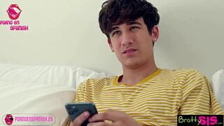 Brother Refuses to Suck in Taboo Teen Scenario with Spanish Subtitles