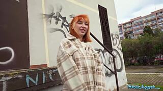 I picked up a russian redhead for outdoor blowjob and missionary sex