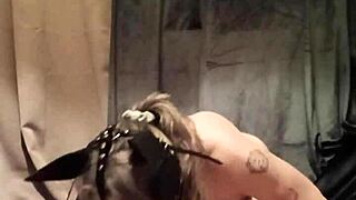 i humiliated my french slave with bondage, spanking, and toys until she orgasmed.