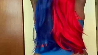 Spider girl shabrim cosplay features costumes and striptease until 28