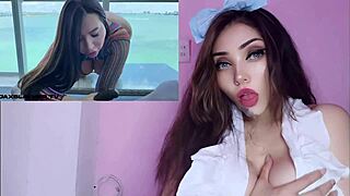 culona asiatica se come una gran polla negra