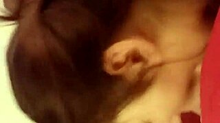 big ass white girl sucking dick with her ass on display