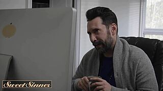 look at this hot couple loving each other's bodies and fucking everywhere on the bed