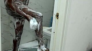 Lucky Asian Boy Taking Shower With Irani Milf