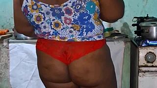 hey, this curvy bbw is solo in the kitchen with huge tits 😏