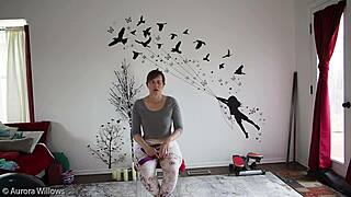 European Milf's Yoga Instruction Session