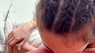 stepbrother catches cute brunette masturbating then fucks her