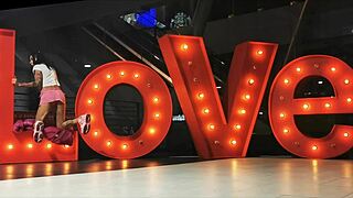 Hey, what if this exhibitionist in slutty skirt shows off her panties like that?!