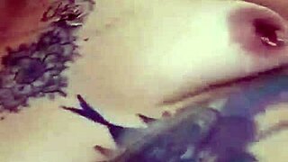 dana barzagli indulges in rich self-pleasure