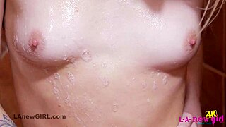 Beautiful Blonde With Braces Takes Intense Sexy Shower In 4K