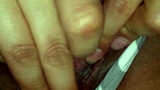 This latina amateur is playing with her pussy so casually.