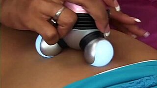 Ebony Lesbian Babe Licks Pussy with Strapon