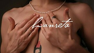 amateur lanreta's wet blowjob ends with cum kissing close up 😏