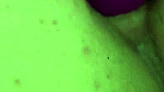 Plump Girl Uses Creamy Anal Dildo